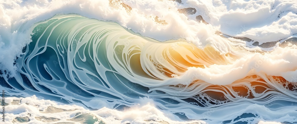 Close-up of Ocean Wave with Swirling Pattern Close-up of Ocean Wave with Swirling Pattern