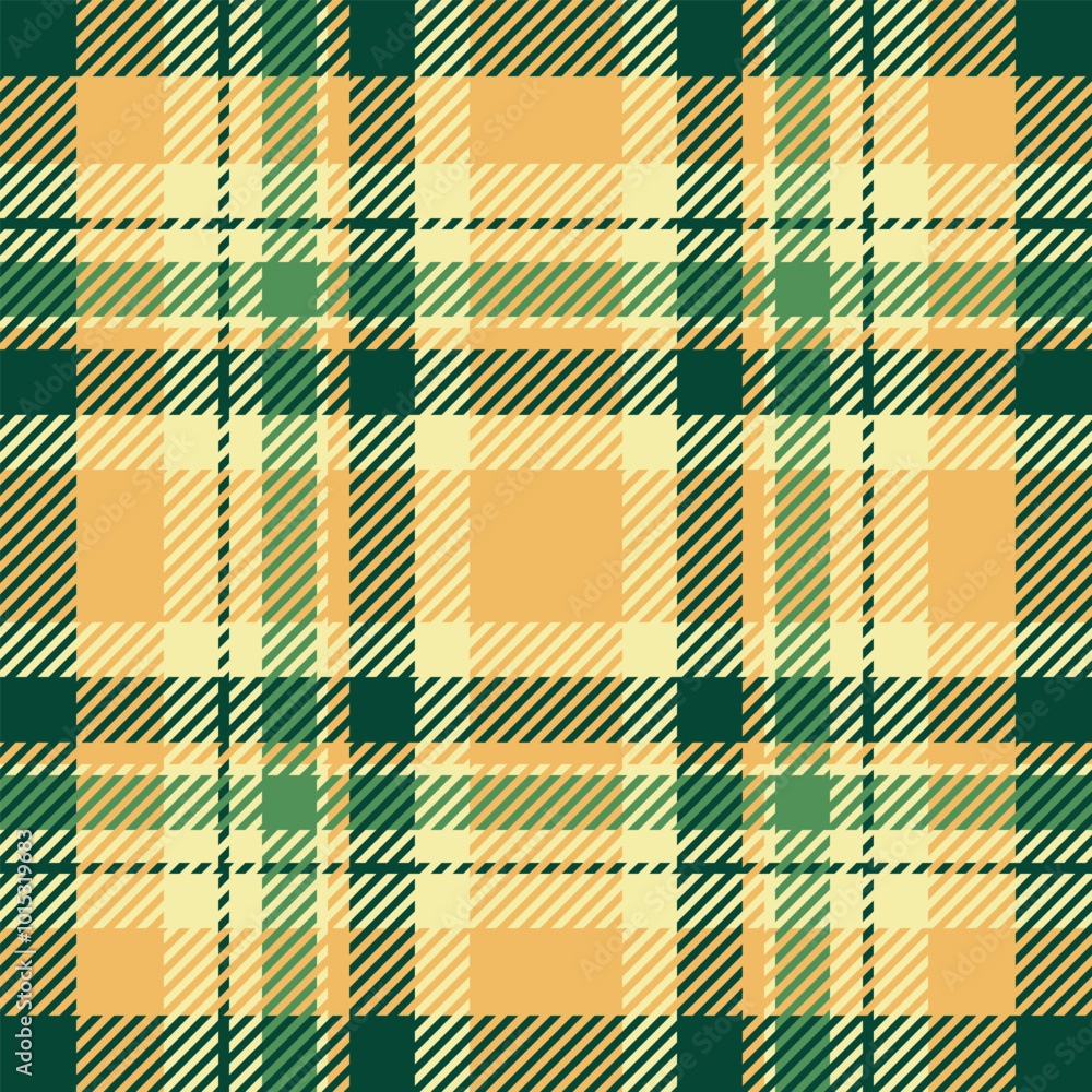 Old-fashioned fabric seamless textile, ceremony background plaid vector. Expensive check texture tartan pattern in amber and yellow colors. Old-fashioned fabric seamless textile, ceremony background plaid vector. Expensive check texture tartan pattern in amber and yellow colors.