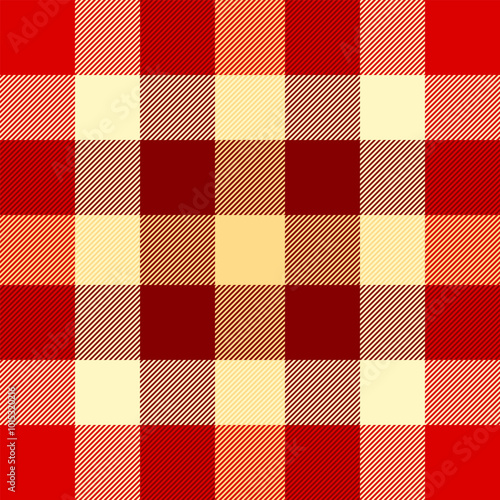 Silky seamless plaid pattern, sexual tartan texture background. Dreamy vector fabric textile check in red and maroon colors.