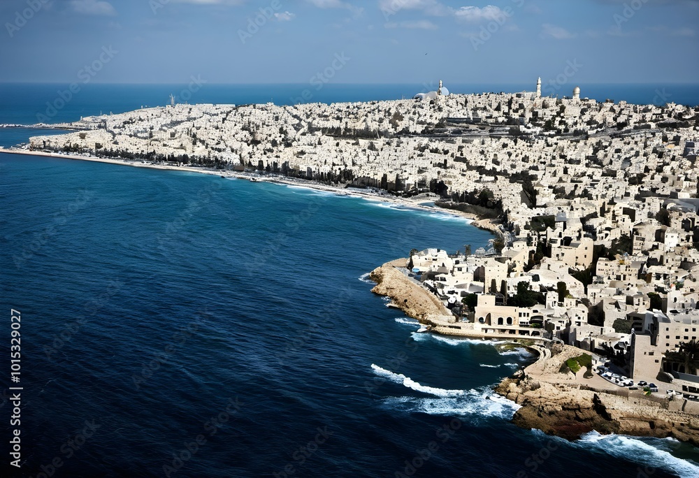 Obraz premium A view of the Town of Jaffa in Israel