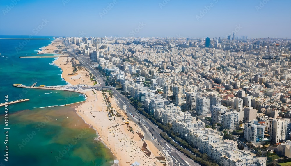 Obraz premium A view of Tel Aviv in Israel