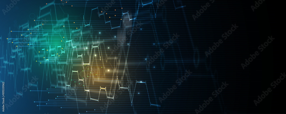 Obraz premium Unlocking hidden patterns in big data to fuel business intelligence strategie