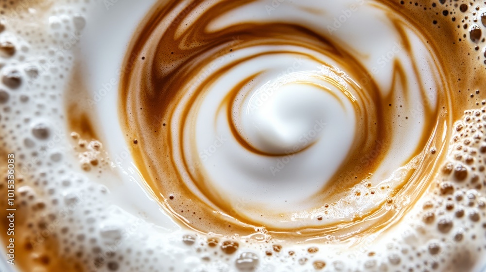 Fototapeta premium Swirling Caramel Delight: A Captivating Liquid Art