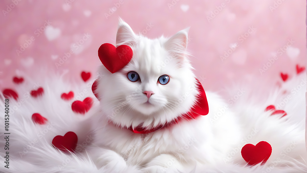 cat and heart for love cat and heart for love