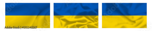 Set of Ukrainian national flags