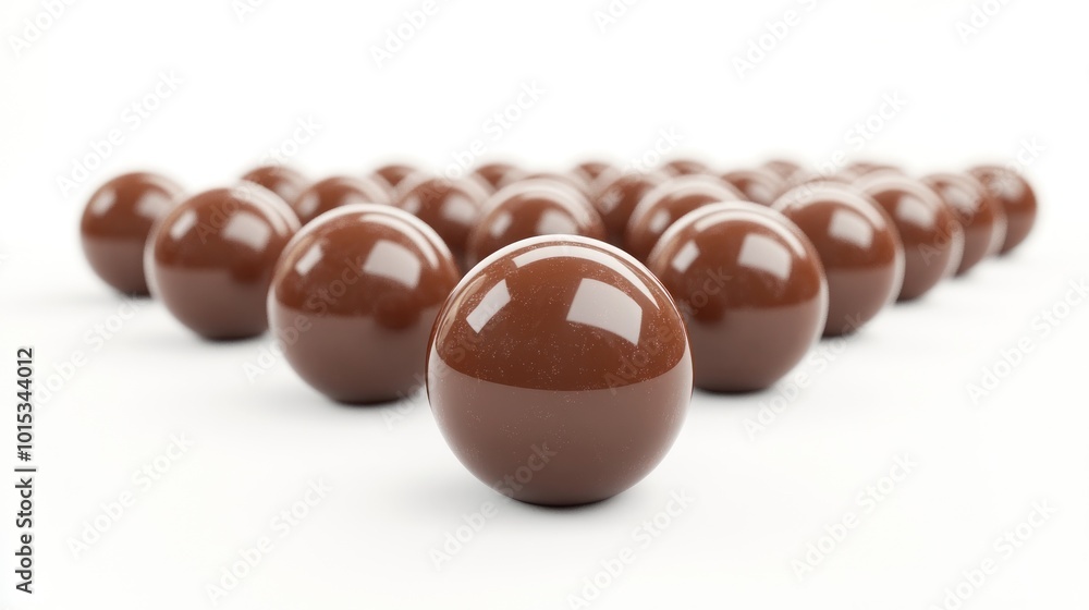 Chocolate Balls on a White Background Chocolate Balls on a White Background