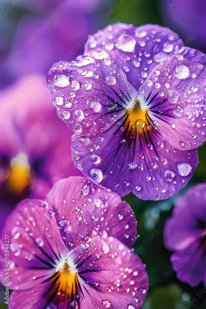 close-up of violet flowers macro. Selective focus close-up of violet flowers macro. Selective focus