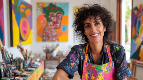 Vibrant Artist's Studio: Colorful Creativity Unleashed