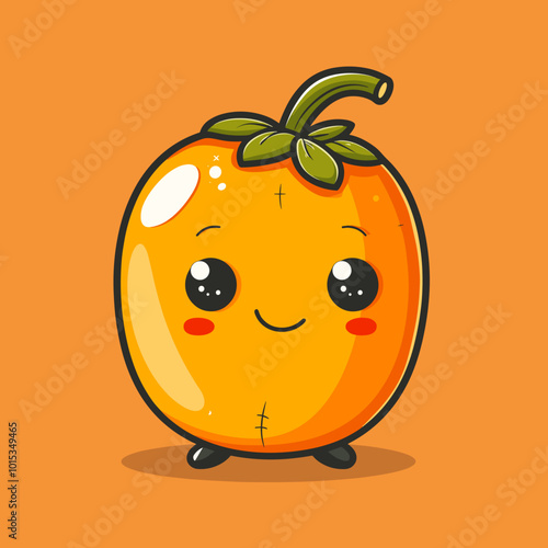 Cute Cartoon vegetable icon character simple vector illustration