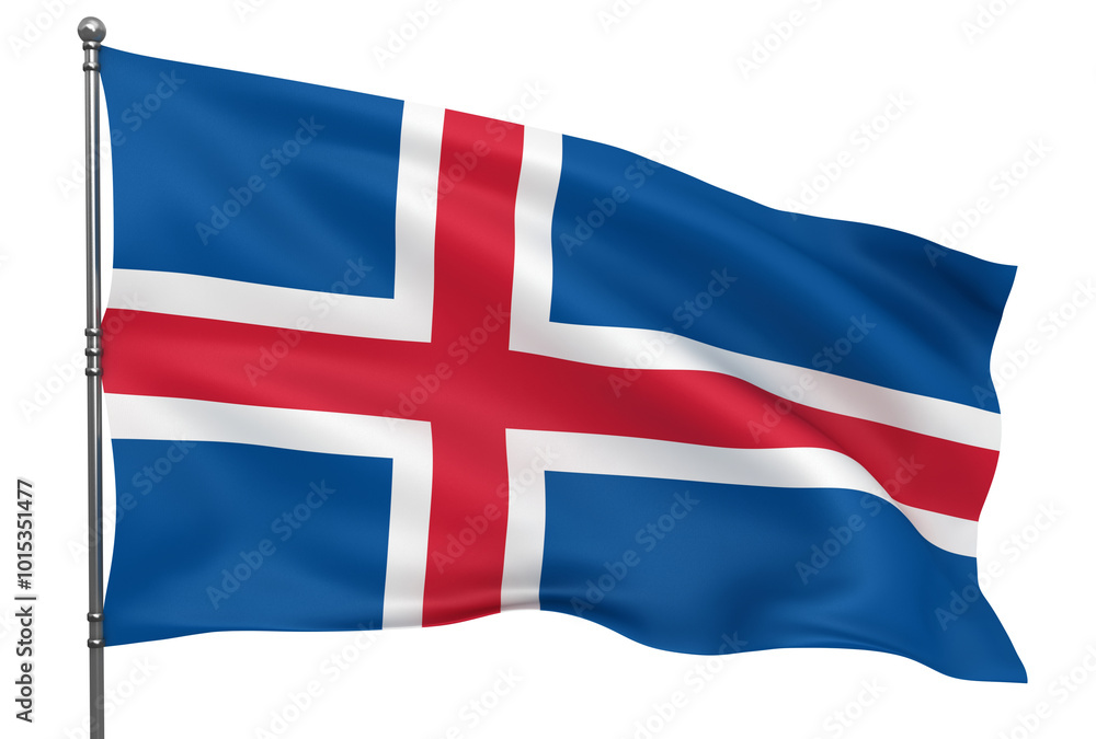 Obraz premium Icelandic flag