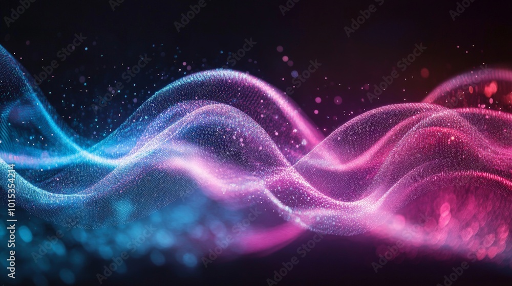 Fototapeta premium Vibrant Cosmic Waves: A Mesmerizing Visual Journey Through the Cosmos