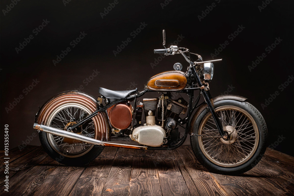 Fototapeta premium Creativity in action with unique motorcycle photography, a perfect combination of imagination and detail, ideal for bringing visual projects to life
