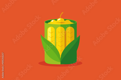 Sweet Corn Food Can Vector stock vector illustration 