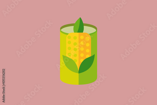 Sweet Corn Food Can Vector stock vector illustration 