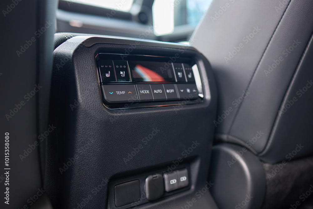 A close up of a car s rear air conditioning system A close up of a car s rear air conditioning system