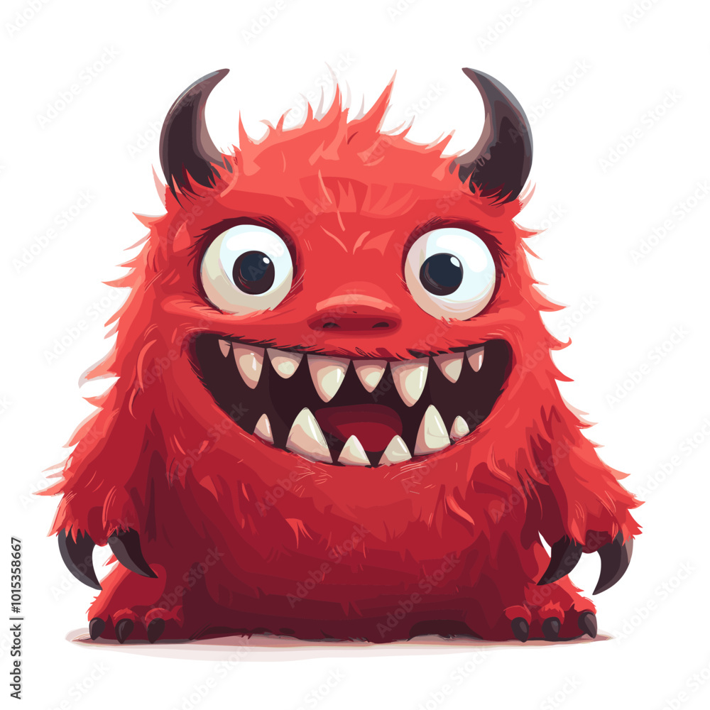 A blue monster with big eyes and a big smile. It looks like it's happy and friendly A blue monster with big eyes and a big smile. It looks like it's happy and friendly