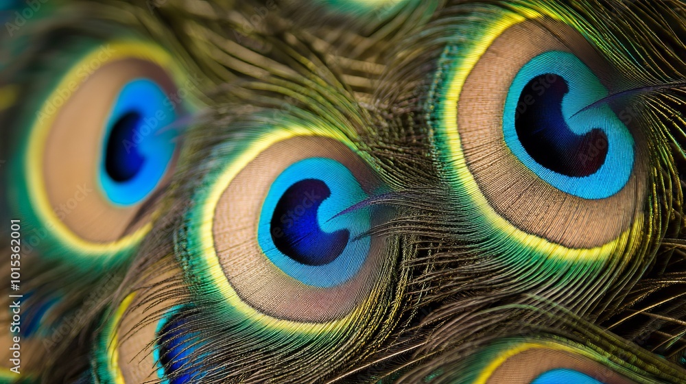 Obraz premium Beautiful wallpapers featuring vibrant peacock feathers.