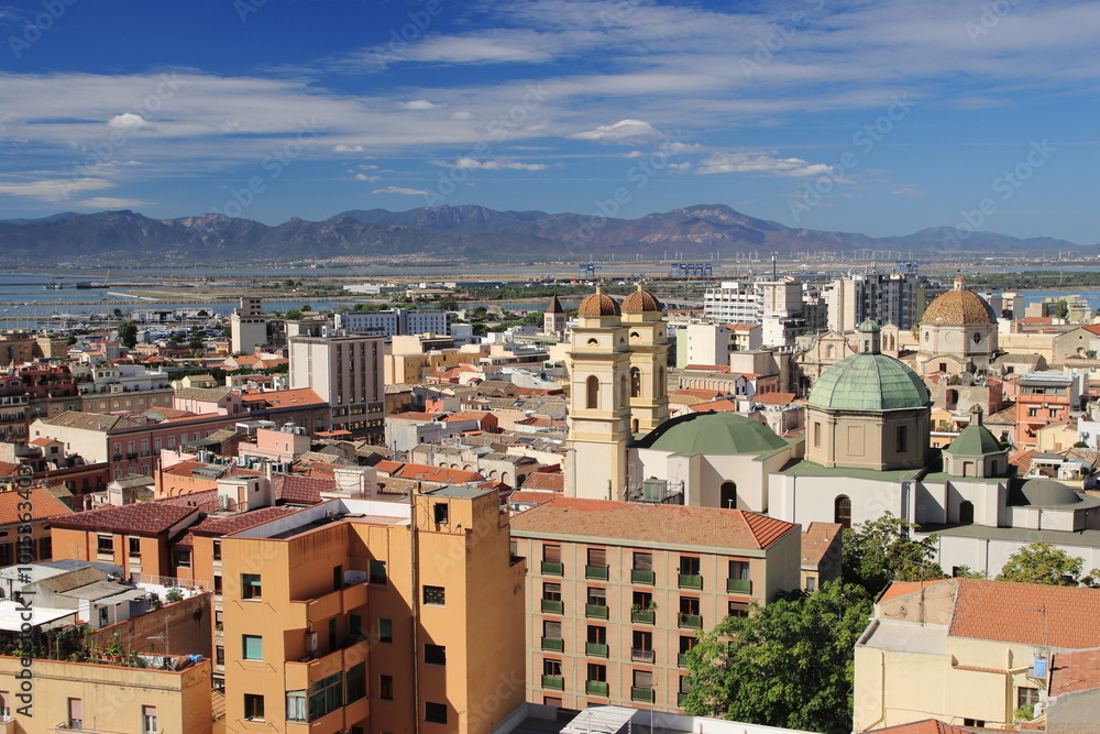 Fototapeta premium Panorama Cagliari, Chiesa S. Anna