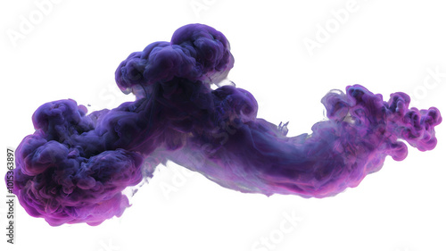 Colorful purple smoke swirling gracefully in the air during a creative visual...