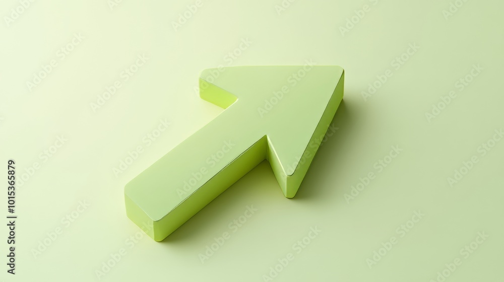 A 3d rendered arrow pointing upwards. A 3d rendered arrow pointing upwards.