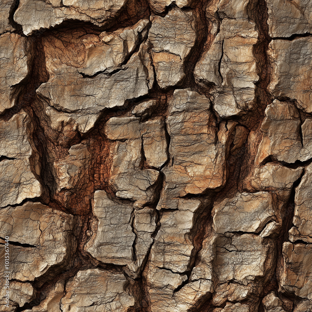 Seamless pattern of rough, textured tree bark featuring rugged grooves, cracks, and natural details Seamless pattern of rough, textured tree bark featuring rugged grooves, cracks, and natural details