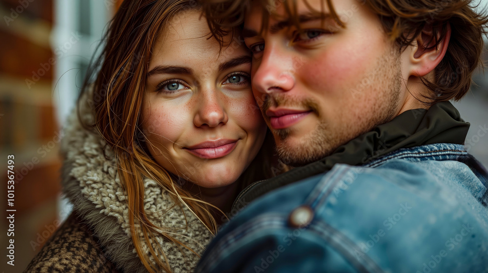 A man and a woman are looking at each other