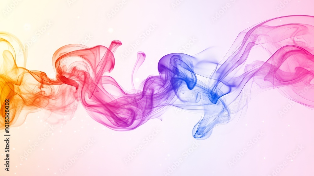 Fototapeta premium Vibrant Smoke Swirls: A Captivating Dance of Color