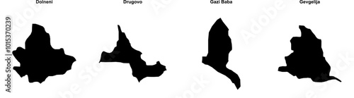 Dolneni, Drugovo, Gazi Baba, Gevgelija outline maps