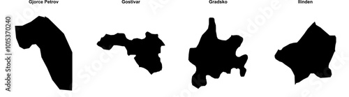 Gjorce Petrov, Gostivar, Gradsko, Ilinden outline maps