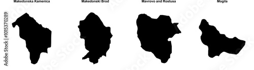 Makedonska Kamenica, Makedonski Brod, Mavrovo and Rostusa, Mogila outline maps photo