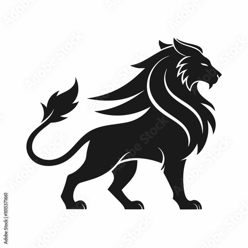 lion silhouette illustration