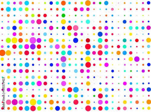 Полутоновый фон из цветных изолированных точек на прозрачной основе для текста и дизайна