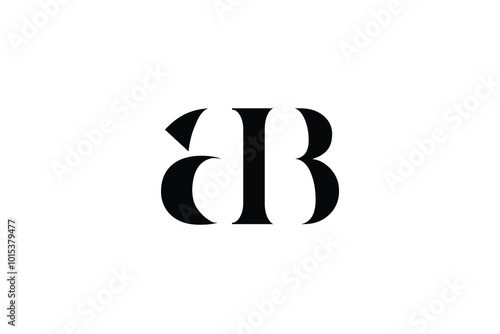 Initial AB, BA Alphabets Letters Logo Monogram.