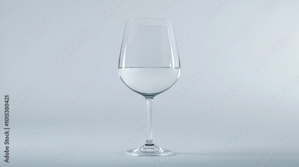 A white countertop holds a glass of wine beside a bottle and another glass in the foreground A white countertop holds a glass of wine beside a bottle and another glass in the foreground
