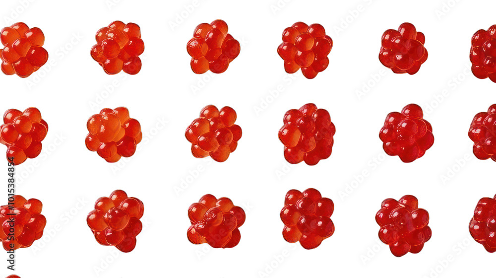 An image of a pattern of red caviar on a transparent background. Red hues emphasize themes of luxury and gastronomy, symbolizing delicacy and sophistication An image of a pattern of red caviar on a transparent background. Red hues emphasize themes of luxury and gastronomy, symbolizing delicacy and sophistication