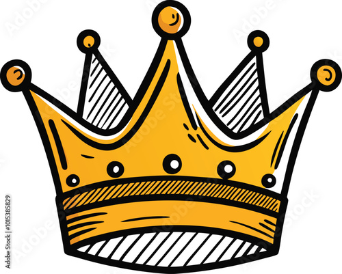 golden crown isolated on white