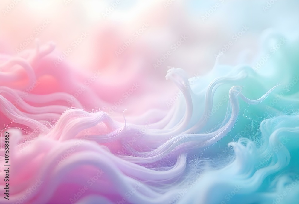 a serene background with a soft gradient of pastel fibers in pink, lavender, and mint, featuring delicate fibers that seem to float and drift create with ai a serene background with a soft gradient of pastel fibers in pink, lavender, and mint, featuring delicate fibers that seem to float and drift create with ai