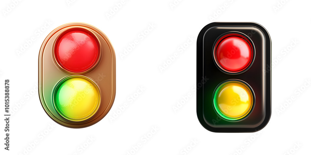 Traffic Light - Red and Yellow Lights. Illustration.on transparent, white background, isolate PNG Traffic Light - Red and Yellow Lights. Illustration.on transparent, white background, isolate PNG