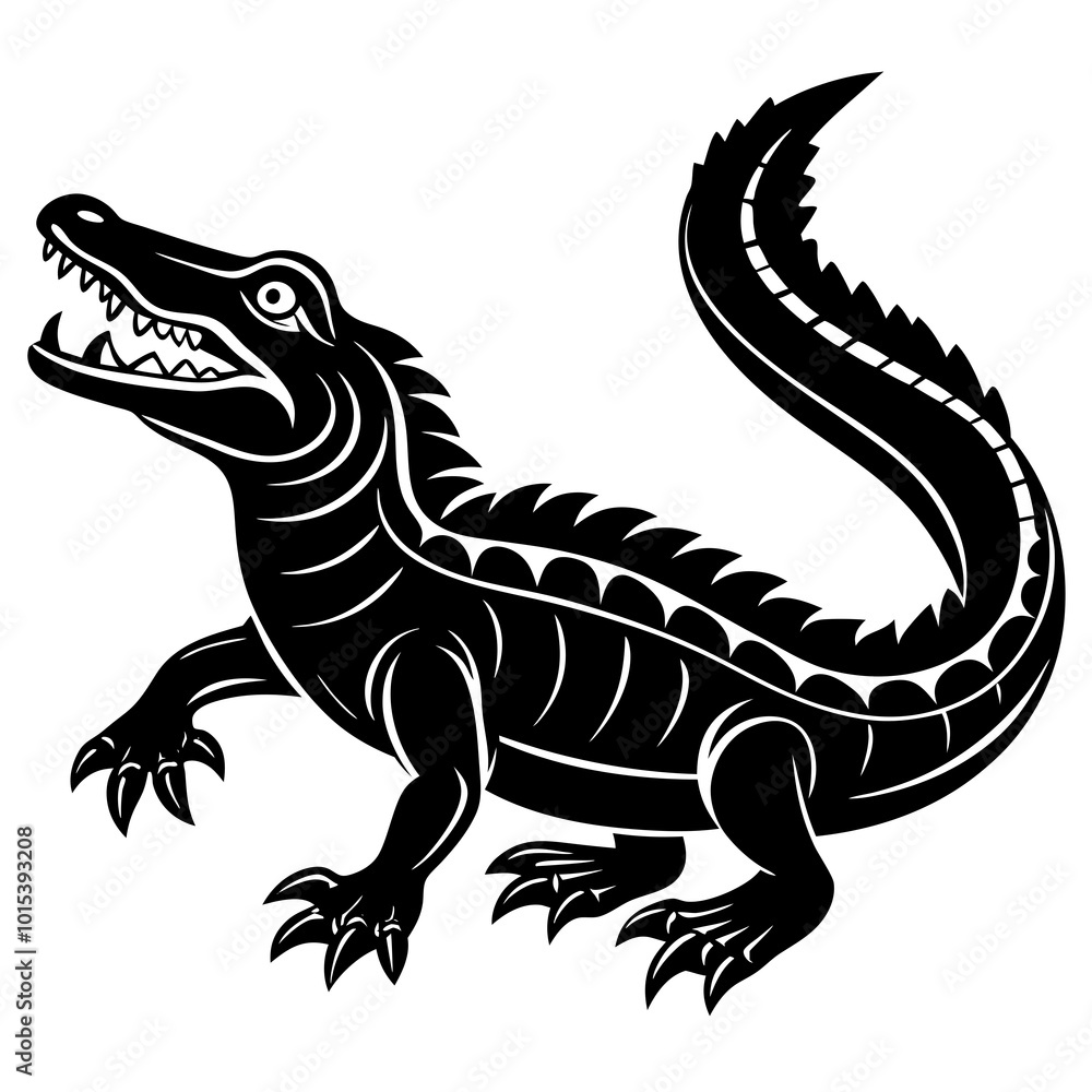 crocodile isolated on white crocodile isolated on white