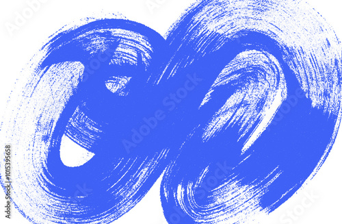 Grainy curved bold brush stroke with spray stipple texture. Retro overlay background.