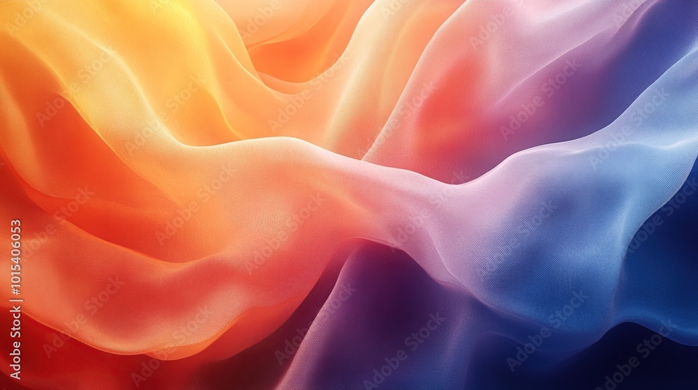 Abstract flowing fabric in warm and cool colors. Abstract flowing fabric in warm and cool colors.