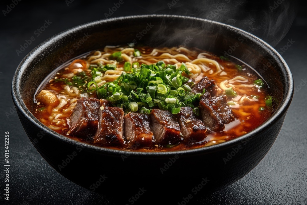 A bowl of soup with meat and vegetables