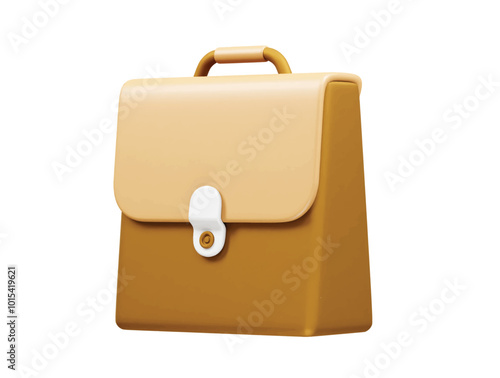 Briefcase icon illustration 3d