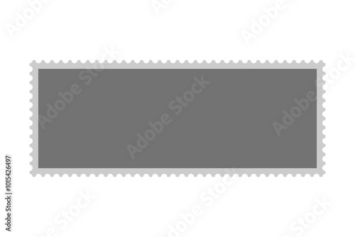Wallpaper Mural Panoramic format postage stamp vector frame with perforated edges Torontodigital.ca