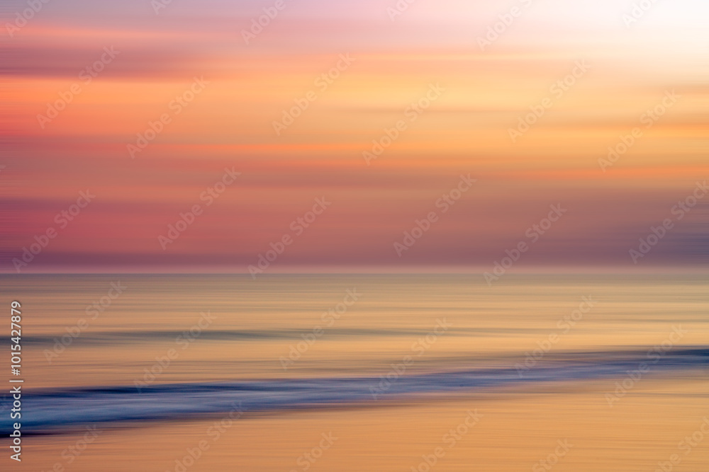 Obraz premium Abstract seascape. Tropical beach sunset.
