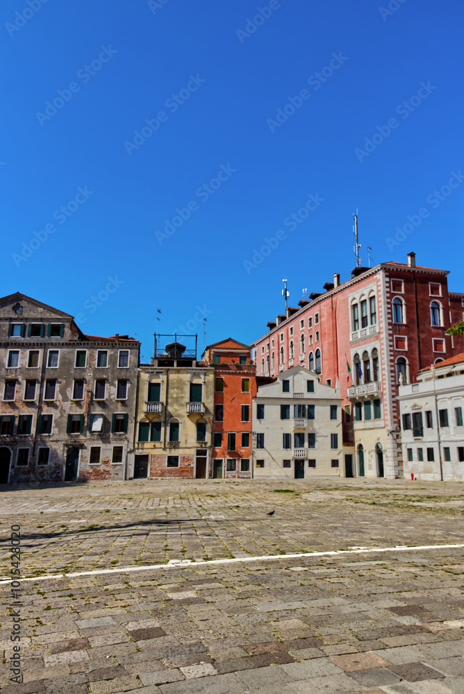 Old buildings before a very large square, Venice, Italy Old buildings before a very large square, Venice, Italy