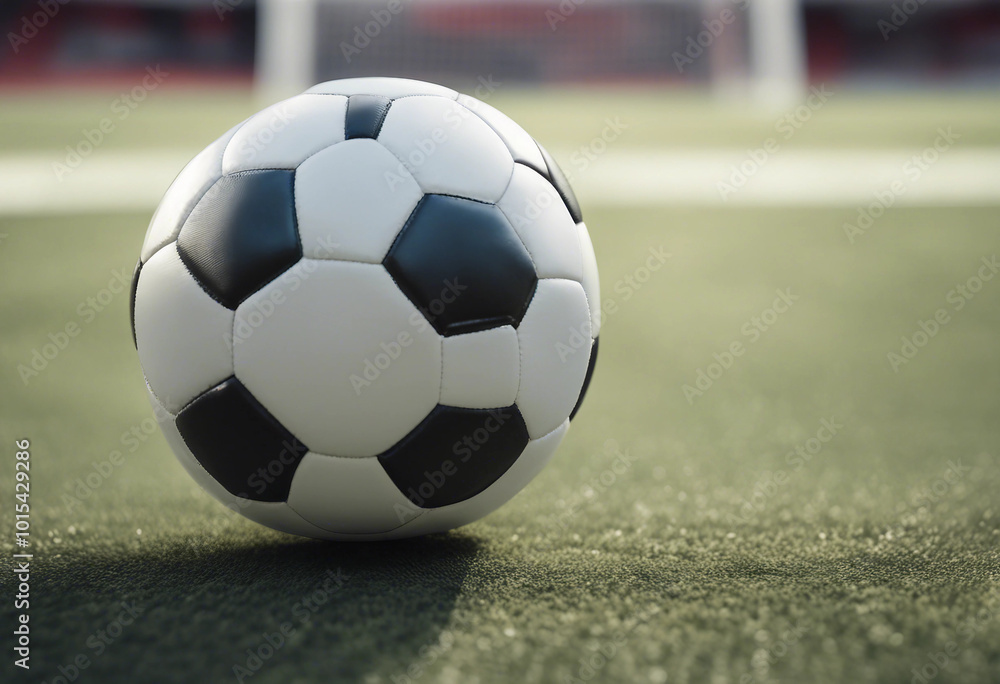 Fototapeta premium Soccer ball Football isolated on white background full depth of field