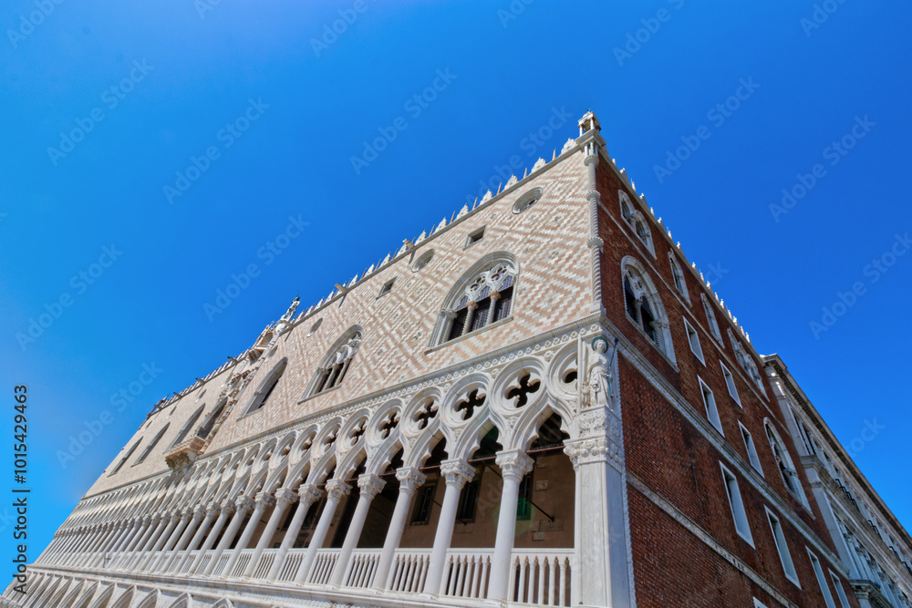 Doge's palace next to the Saint Mark square, Venice, Italy