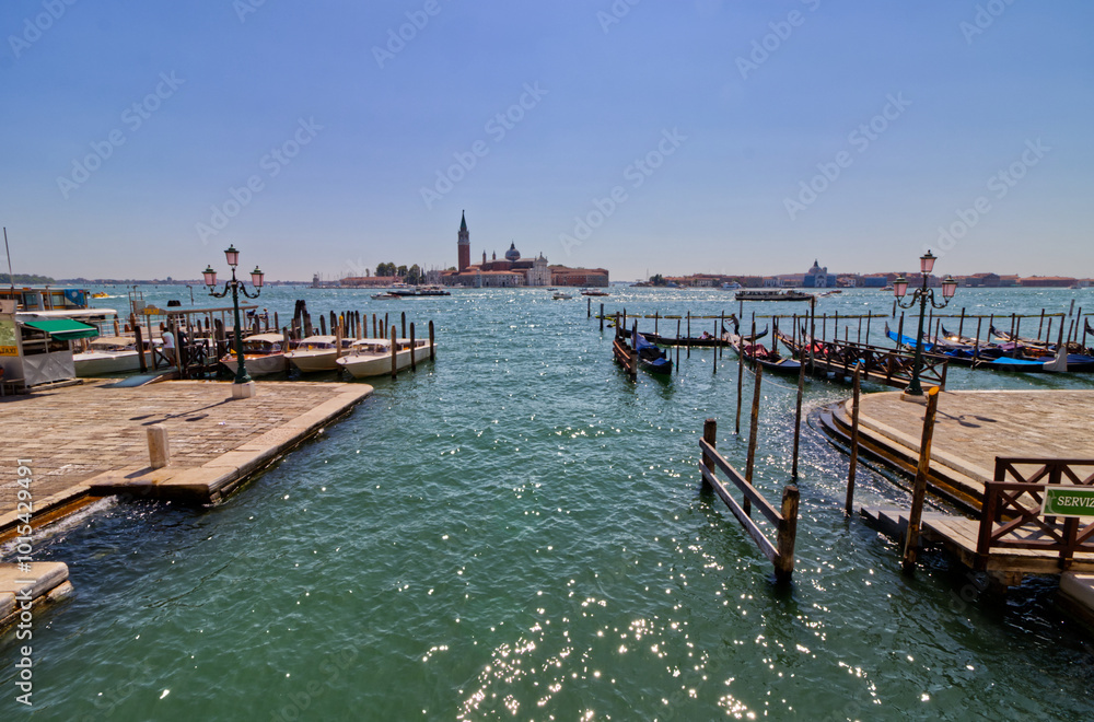 Water terminal next to the St Mark square, Venice, Italy
