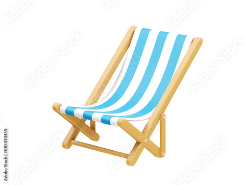 Beach Chair 3D Icon illustration